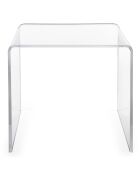 Table basse/chevet 80's transparente - 40x40x40 cm