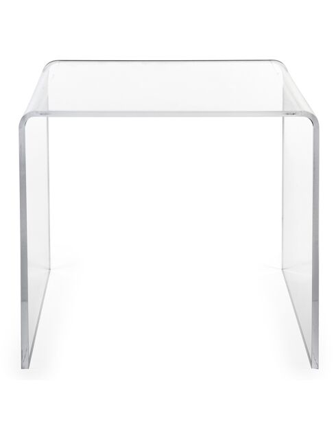 Mesita de café/mesita de noche transparente de los 80 - 40x40x40 cm