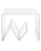Table basse Zigozago transparente - 50x40x40 cm
