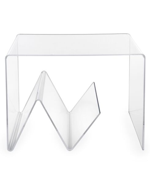 Table basse Zigozago transparente - 50x40x40 cm