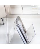 Table basse Zigozago transparente - 50x40x40 cm