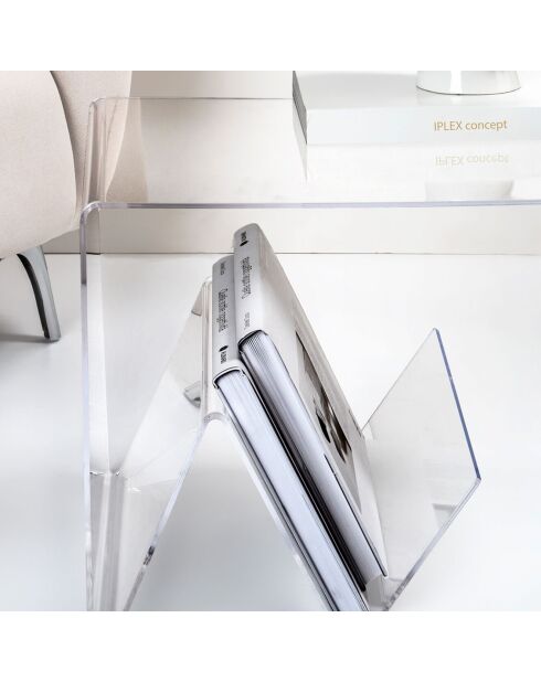 Table basse Zigozago transparente - 50x40x40 cm