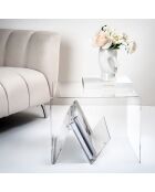 Table basse Zigozago transparente - 50x40x40 cm