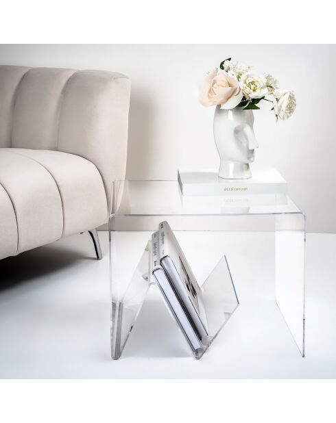 Transparenter Couchtisch Zigozago - 50x40x40 cm