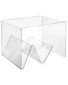 Table basse Zigozago transparente - 50x40x40 cm