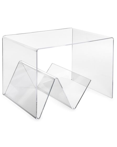 Table basse Zigozago transparente - 50x40x40 cm
