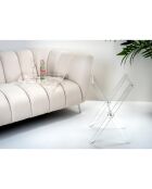 Table pliable avec plateau transparent - 47x36x61 cm