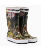 Bottes de pluie High Cut Lolly Pop Kid imprimées noires