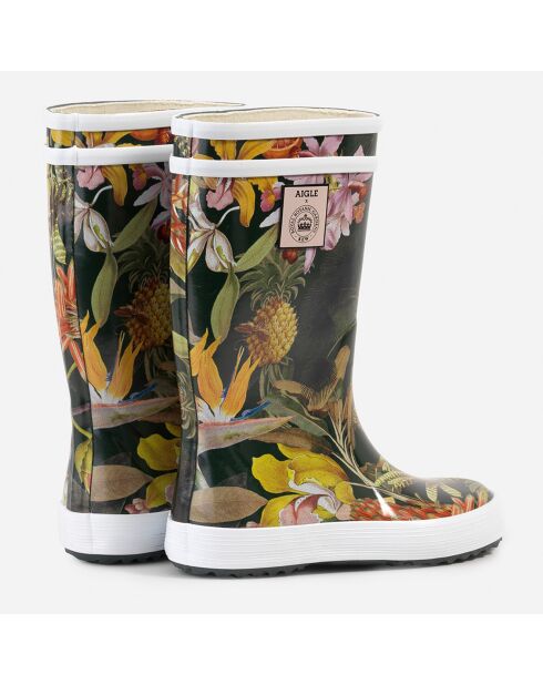 Bottes de pluie High Cut Lolly Pop Kid imprimées noires