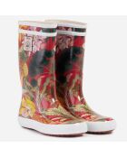 Bottes de pluie High Cut Lolly Pop Kid imprimées noires