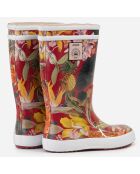 Bottes de pluie High Cut Lolly Pop Kid imprimées noires