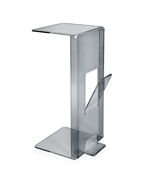 Table basse Ambrogio  fumé - 40x28x70 cm