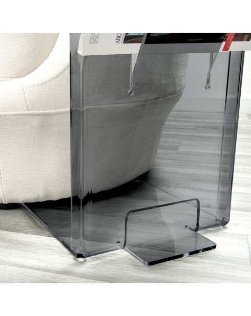 Table basse Ambrogio  fumé - 40x28x70 cm