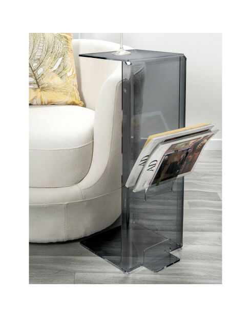 Table basse Ambrogio  fumé - 40x28x70 cm