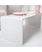 Table basse milvio  blanche - 81x40x36 cm