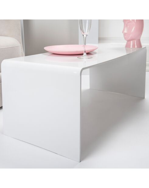 Table basse milvio  blanche - 81x40x36 cm
