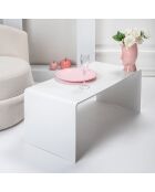 Table basse milvio  blanche - 81x40x36 cm