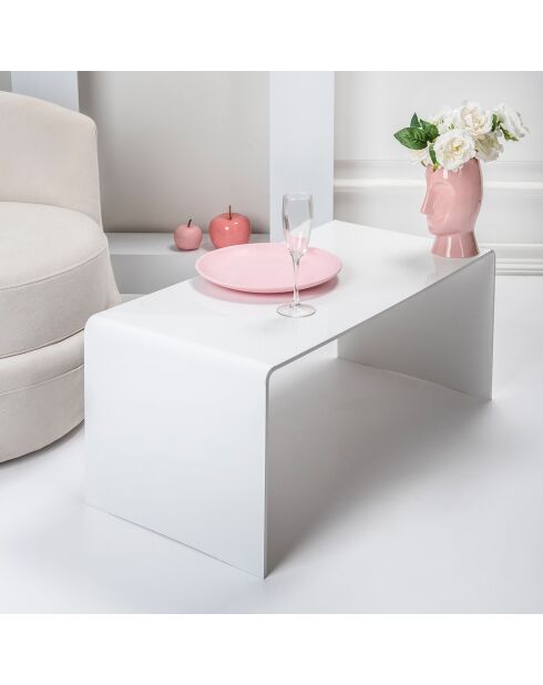 Weißer Couchtisch Milvio - 81x40x36 cm