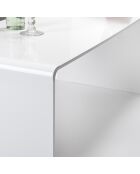 Table basse milvio  blanche - 81x40x36 cm
