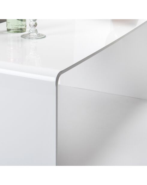 Table basse milvio  blanche - 81x40x36 cm