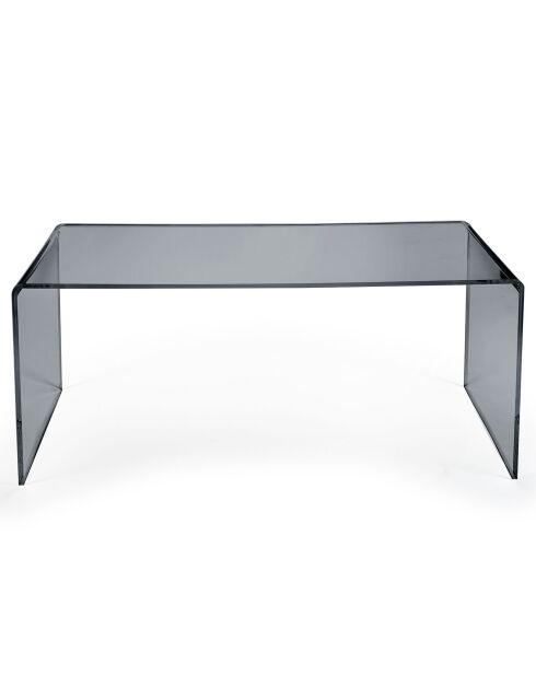 Tavolino Milvio nero trasparente - 81x40x36 cm