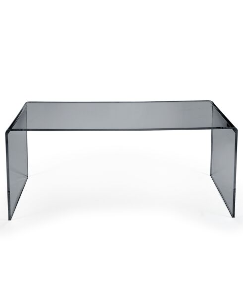 Table basse milvio noir transparent - 81x40x36 cm