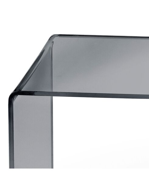 Tavolino Milvio nero trasparente - 81x40x36 cm