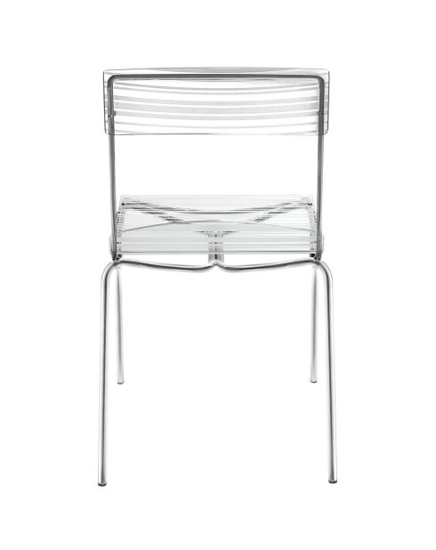2 Chaises code-barres Numana transparentes - 48x51x83  cm