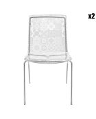 2 Chaises en majolique Milano transparentes - 48x51x83 cm