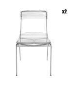 2 Chaises code-barres Numana transparentes - 48x51x83  cm