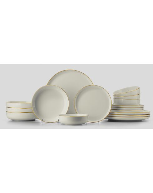 Service de table en Porcelaine blanc - 16 pièces