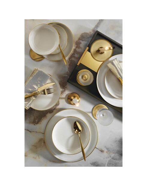 Servizio da tavola in porcellana bianca - 16 pezzi