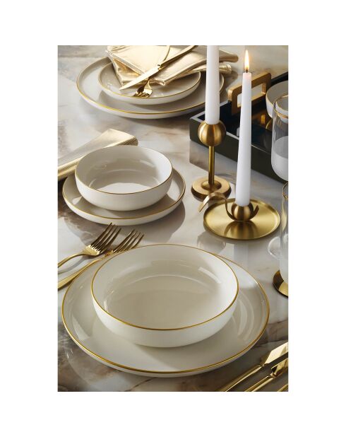 Service de table en Porcelaine blanc - 16 pièces