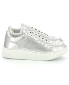 Sneakers en Cuir Oda argenté/blanc
