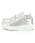 Sneakers en Cuir Oda argenté/blanc