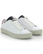 Sneakers en Cuir Oya blanc/bleu marine/rouge