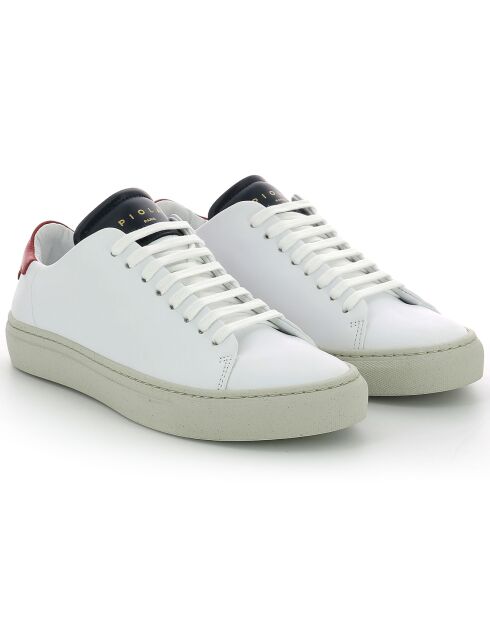 Sneakers en Cuir Oya blanc/bleu marine/rouge