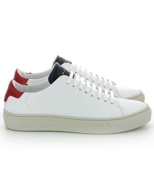 Sneakers en Cuir Oya blanc/bleu marine/rouge