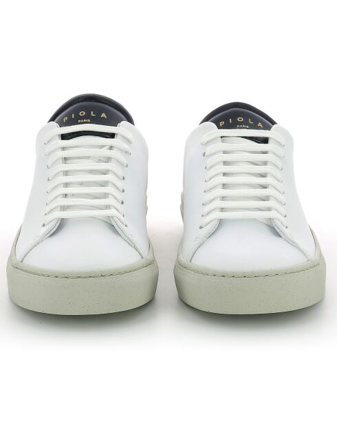 Sneakers en Cuir Oya blanc/bleu marine/rouge