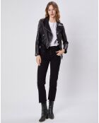 Perfecto Lammfell mit schwarzem Anis-Strass