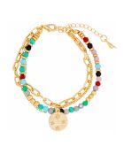 Galaxis Summer goud/veelkleurige armband