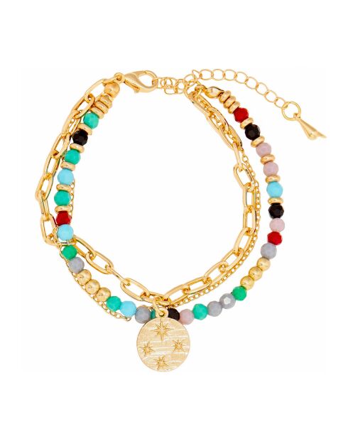 Bracelet Galaxis Summer doré/multicolore