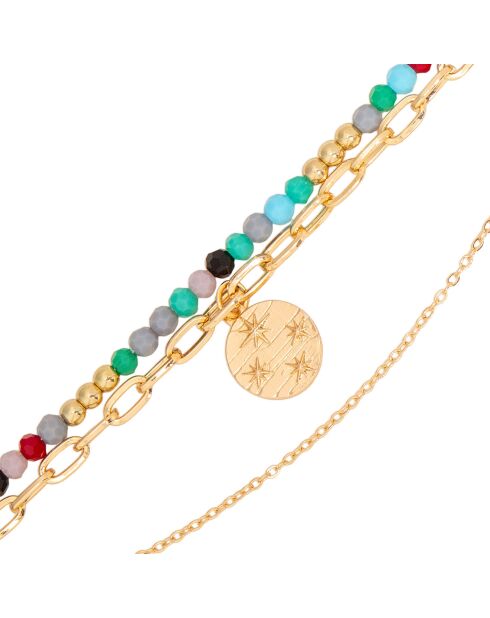 Bracelet Galaxis Summer doré/multicolore