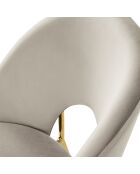 Chaise en Velours Lotus beige - 51x60x82 cm
