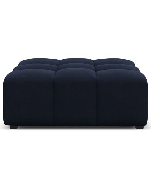 Pouf Velours Luc bleu foncé - 80x102x40 cm