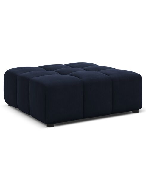 Pouf Velours Luc bleu foncé - 80x102x40 cm