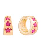 Estol goud/roze oorbellen