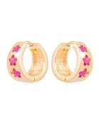 Estol goud/roze oorbellen