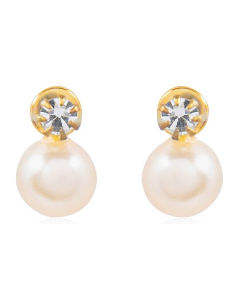 Boucles d'oreilles Arlane doré/blanc
