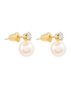 Boucles d'oreilles Arlane doré/blanc